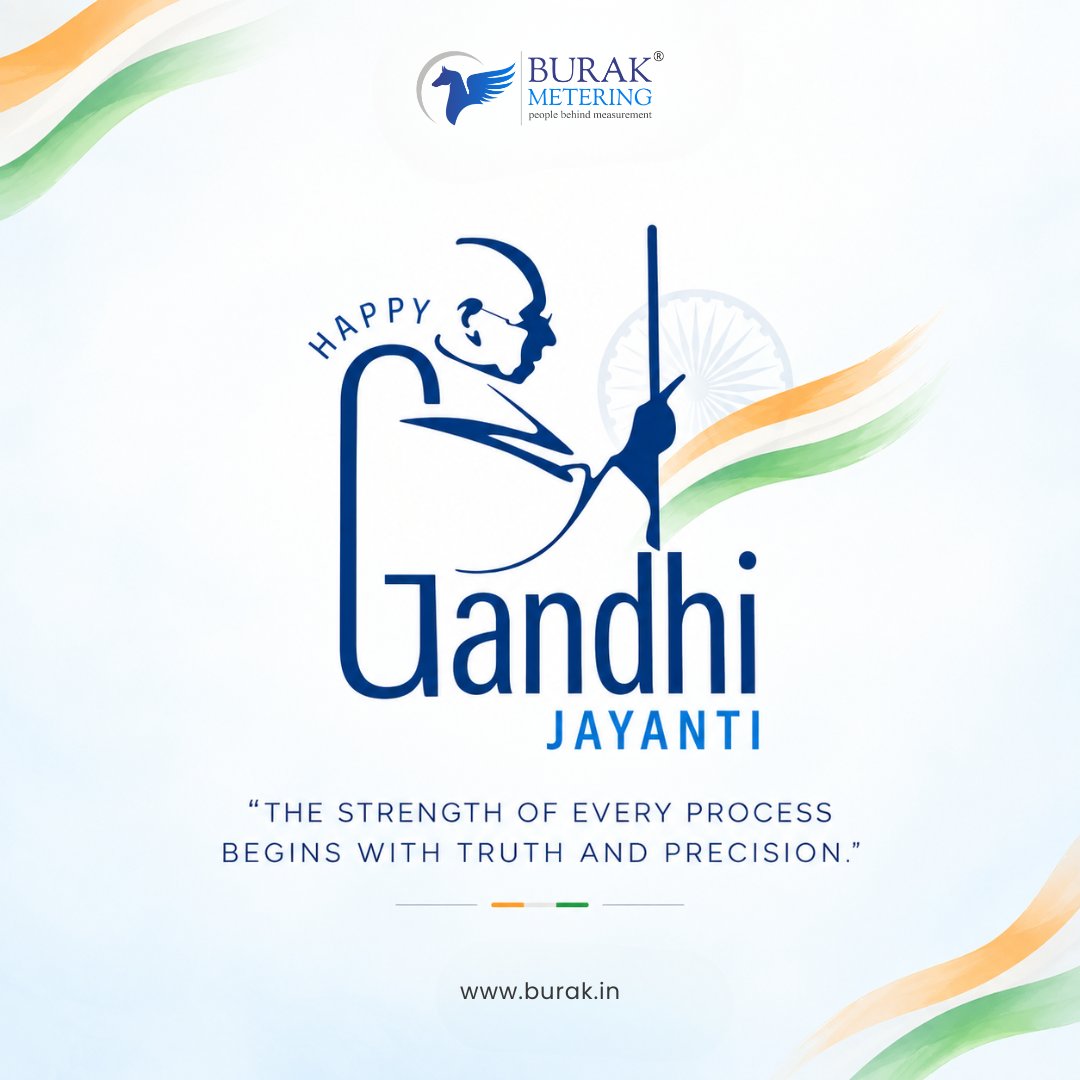 burakmetering's tweet photo. The strength of every process begins with truth and precision.โจ๐๏ธ
Wishing everyone an inspiring and peaceful Gandhi Jayanti! ๐
๐ https://t.co/w0ykhjIQJG
#BurakMetering #GandhiJayanti #GandhiJayanti2026 #TruthAndPrecision #EngineeringExcellence #FlowMeasurement https://t.co/3GuvhxhH7E
