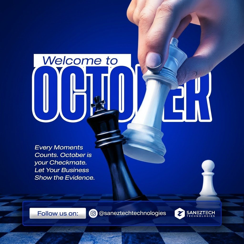 saneztech's tweet photo. October is your checkmate. Let your business show the evidence. ♟️
People judge your business by what they see first. If your branding or website looks outdated, you're losing money to competitors who look better.
We upgrade your web &amp; tech so you close bigger deals.
DM us https://t.co/s4rsBblGjz