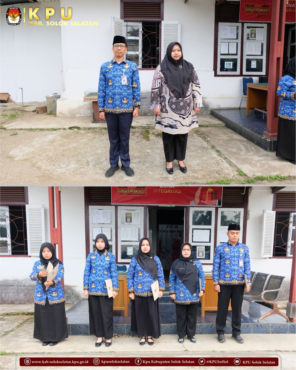 KPUSolSel's tweet photo. #TemanPemilih, Komisi Pemilihan Umum Kabupaten Solok Selatan melaksanakan peringatan hari kesaktian Pancasila yang di selenggarakan di halaman Kantor KPU Kabupaten Solok Selatan, Kamis (01/10/2026). Peringatan berlangsung khidmat dihadiri jajaran pimpinan dan-- https://t.co/KcK63g9aHF