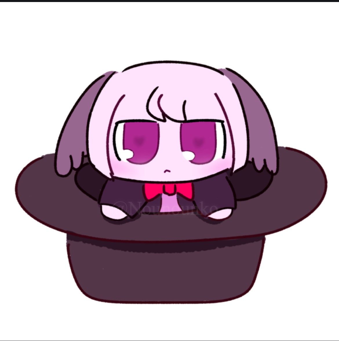Nounounko's tweet photo. #PPYfanart 
やんで💜🎩 https://t.co/lF09w0nlTo