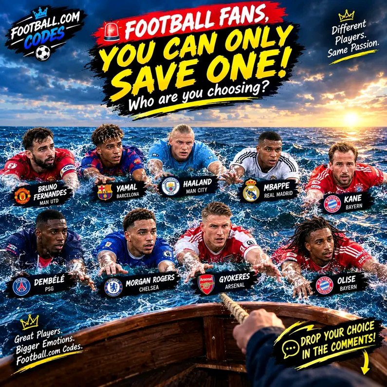 footballcodes02's tweet photo. 🚨Football fans
You can only save one 🙂😍!
#viral #footballfans #save #trending #amazing
#everyone https://t.co/1N2AZvMdrh