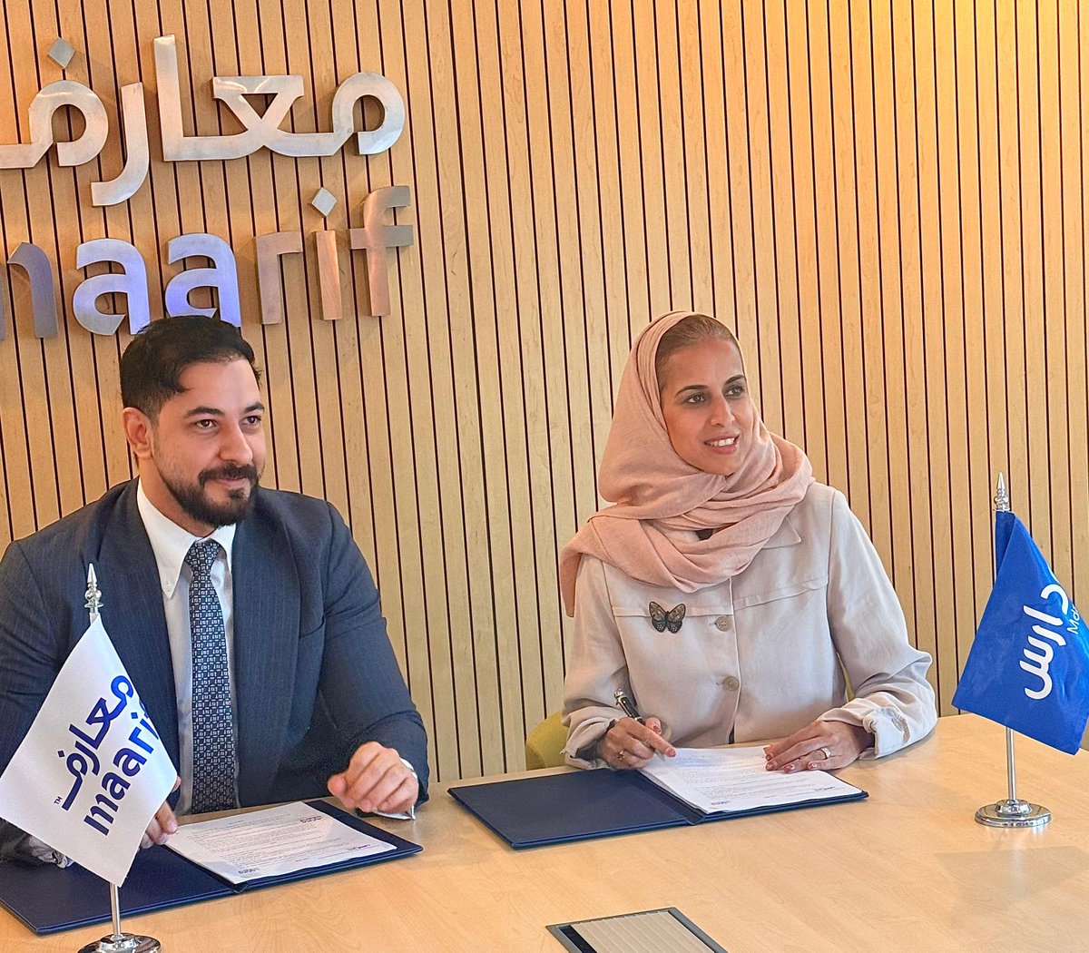MaarifEdu's tweet photo. وقّعت معارف للتعليم اتفاقية تعاون مع Mdares Ai، المنصة الرقمية التي تجمع المدارس الأهلية والعالمية في المملكة في مكان واحد، بهدف تعزيز حضور مدارس معارف وتمكين أولياء الأمور من اكتشاف المدارس ومقارنتها واتخاذ قرارات تعليمية أكثر سهولة ووضوحًا. وتأتي هذه الشراكة ضمن جهود معارف للاستفادة من الحلول الرقمية المبتكرة وتعزيز الوصول إلى الأسر الباحثة عن أفضل الخيارات التعليمية لأبنائها.

Maarif Education has partnered with Mdares Ai, a digital platform that brings together private and international schools across Saudi Arabia, to enhance Maarif schools’ visibility and help parents easily discover and compare educational options.

 #DigitalSolutions 
#معارف_للتعليم