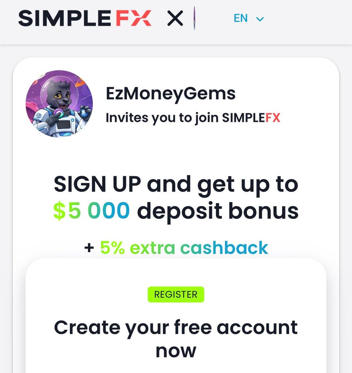 EzMoneyGems's tweet photo. Not just the welcome bonus. On @SimpleFXcom the SFX coins keep giving cashback on spreads after you start trading, which is the part that actually matters past week one. 

New accounts via my link still get 5% cashback for 30 days. 

https://t.co/O8HpwvALVj https://t.co/kJIXyBc4fb
