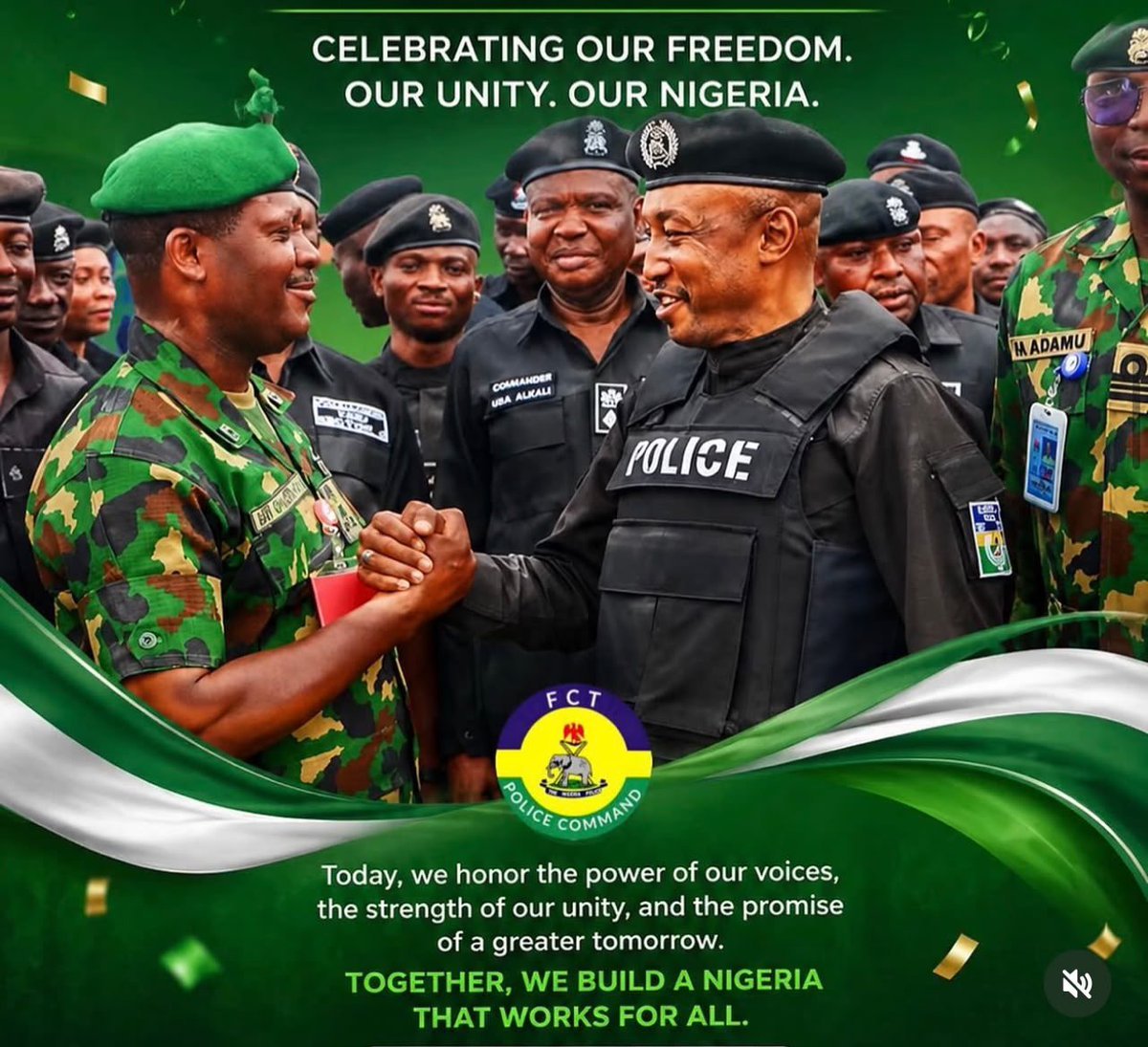 ayoakinkunle's tweet photo. PRESS RELEASE

2026 INDEPENDENCE DAY CELEBRATION, CP FCT FELICITATES WITH RESIDENTS

…warns criminals to vacate the FCT

The Commissioner of Police, FCT Command, CP Ahmed Muhammed Sanusi, PhD., FCAI, on behalf of the officers and men of the Command, heartily felicitates with residents of the Federal Capital Territory on the commemoration and celebration of Nigeria’s Independence Day 2026. He wishes all residents a peaceful, safe and memorable celebration.

The CP enjoins residents to use this period to reflect on the values and ideals of independence, particularly unity, togetherness, peace, patriotism and collective responsibility.

The Command also sends a clear warning to criminal elements and those who may seek to exploit the celebration to perpetrate crime: the FCT cannot and will not be a lucrative playing field for criminal activities. Criminally minded persons are therefore advised to vacate the Territory or desist from their unlawful activities, as the Command remains resolute in identifying, arresting and bringing perpetrators to justice.

The Command assures residents of the FCT of adequate security deployments across the Territory to safeguard lives and property and ensure a peaceful celebration. Strategic deployments, visibility patrols and other proactive security measures have been put in place to maintain law and order throughout the period. FCT Police Command emergency numbers: 08032003913, 08028940883.

SP Josephine Adeh, ANIPR, MIPRA
Police Public Relations Officer,
FCT Police Command, 
Abuja.
1st October, 2026.