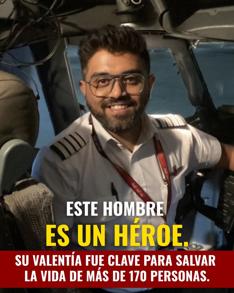 peleg_lewi's tweet photo. El capitán Smit Machchhar, el capitán indio del vuelo 1073 de flydubai, fue apuñalado por el otro piloto en el vuelo.
A pesar de estar gravemente herido, logró desbloquear la puerta de la cabina, permitiendo que los pasajeros israelíes y la tripulación emiratí intervinieran y salvaran a todos los pasajeros. 
Juntos, su extraordinaria valentía salvó 174 vidas.  
Indio. Israelí. Emiratí.  
Diferentes nacionalidades. 
Un extraordinario acto de valentía. Contra el terrorismo