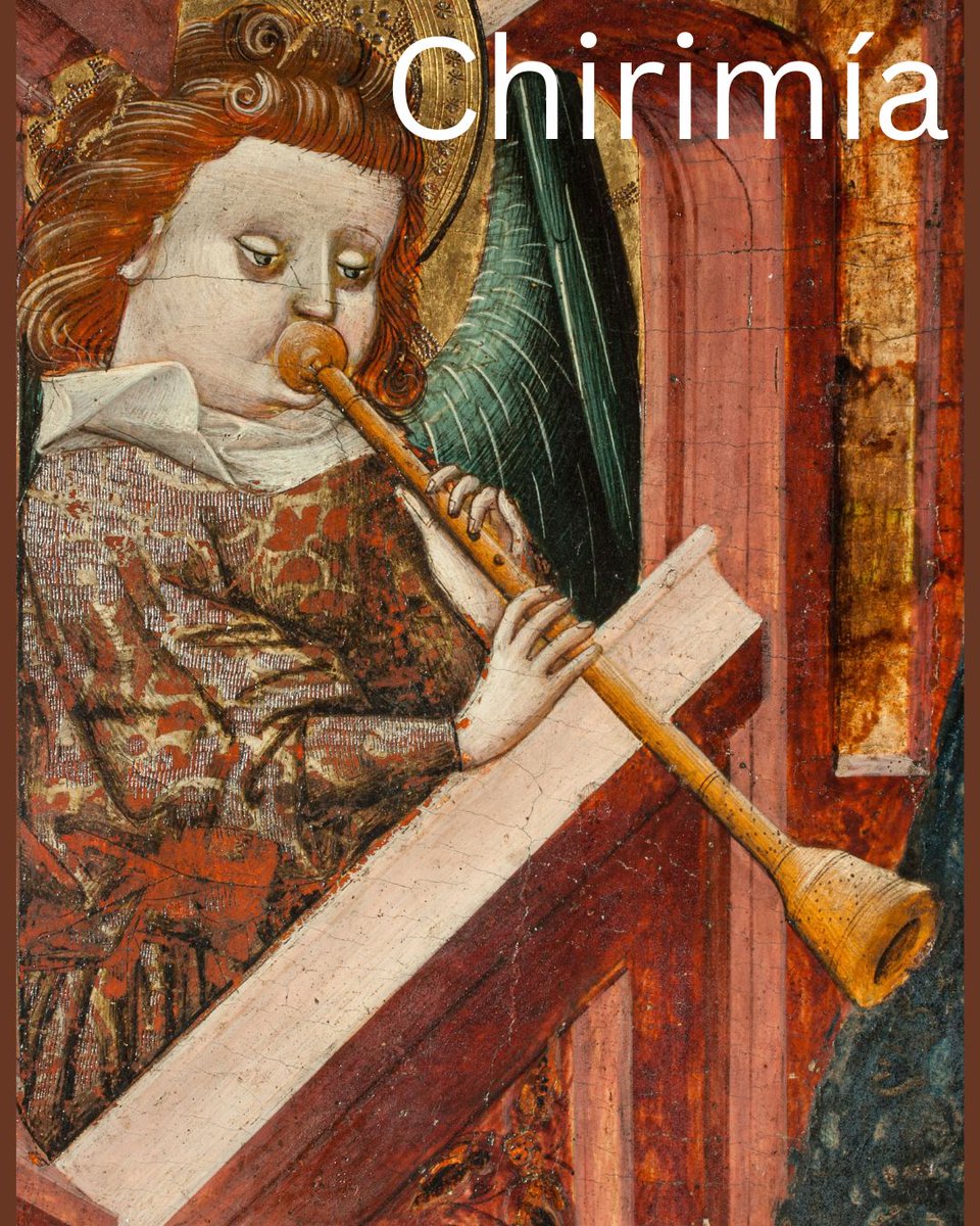 MuseodeZaragoza's tweet photo. Celebramos el #DíaDeLaMúsica con "María, reina de los Cielos", de Blasco de Grañén.
8 ángeles músicos acompañan a la Virgen con un rabel, una guitarra medieval, dos chirimías, una viola, un arpa gótica, un órgano portátil y un laúd.

Una auténtica orquesta celestial del siglo XV. https://t.co/lpBOscV9vY