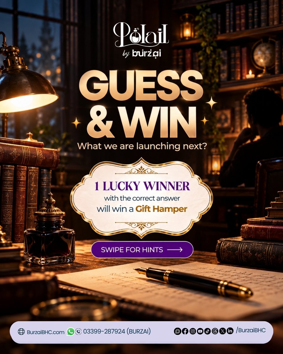 BurzaiBHC's tweet photo. Guess the inspiring personality behind the clues! ✍️✨
Think you know who it is? Comment your guess for a chance to win a Gift Hamper! 🎁

#POLAIL #BURZAI #ZiaChitrali #Journalist #GuessAndWin #GiftHamper https://t.co/c9F9gdHD69