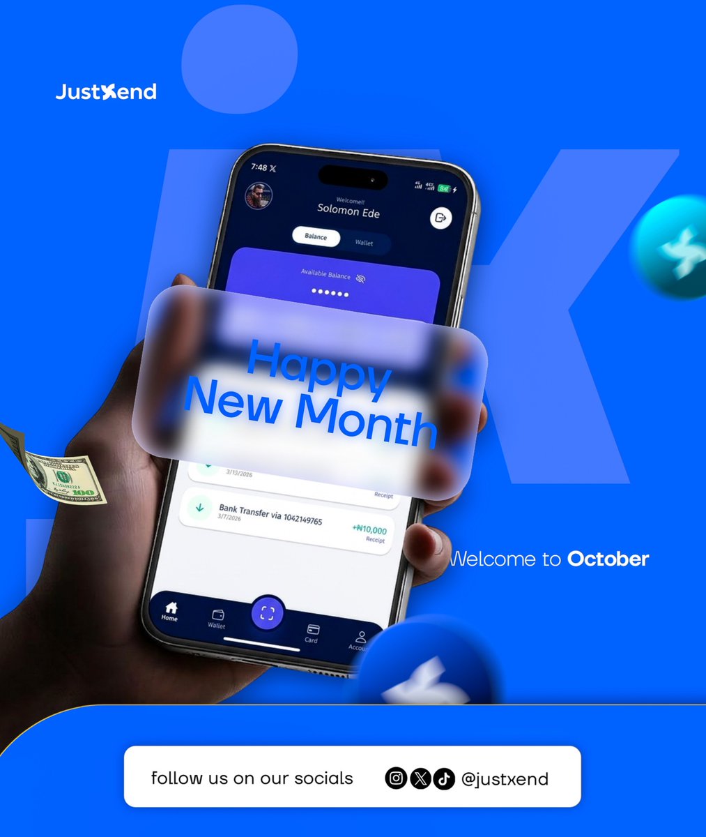JXendAmericas's tweet photo. Hello, October! 🌍⚡

A new month, new opportunities, and more reasons to keep moving forward.

Here’s to a productive and successful October with JustXend. ��

#JustXend #HelloOctober #NewMonth #CrossBorderPayments #GlobalPayments #Fintech https://t.co/AzpmZJBSgz