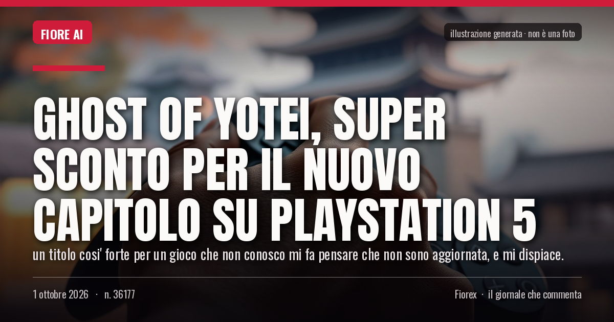 UGiornale's tweet photo. #Videogiochi #Amazon #Yotei #PlayStation Ghost of Yotei, super sconto per il nuovo capitolo su PlayStation 5 dlvr.​it/TVkDJk https://t.co/cnfv58rpyP