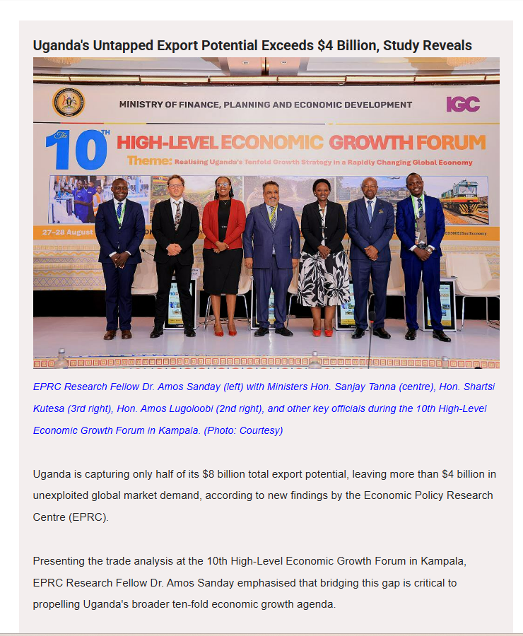 EPRC_official's tweet photo. Our latest newsletter is out!   Catch up on what @EPRC_official has been up to, plus explore our latest research, and insights on the Ugandan economy.
https://t.co/dA6DB6mCs9 https://t.co/dmHnBToWf3