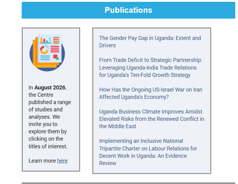 EPRC_official's tweet photo. Our latest newsletter is out!   Catch up on what @EPRC_official has been up to, plus explore our latest research, and insights on the Ugandan economy.
https://t.co/dA6DB6mCs9 https://t.co/dmHnBToWf3