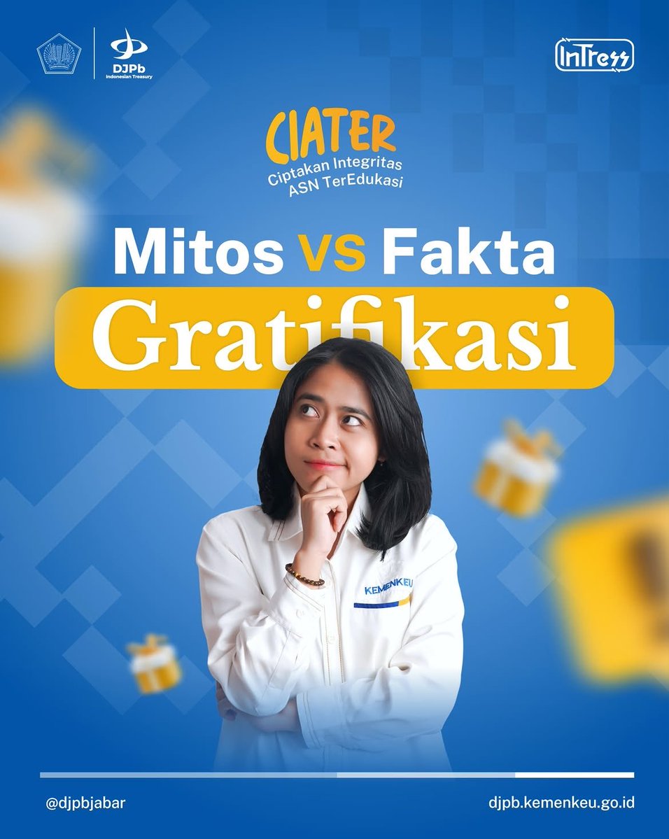 DJPbJabar's tweet photo. Gratifikasi hanya berupa uang? Pemberian bernilai kecil pasti bukan gratifikasi?
Tidak sesederhana itu. Bentuk, konteks pemberian, hubungan pemberi dan penerima, serta kaitannya dengan jabatan juga perlu diperhatikan.
#DJPbJabar #DJPbHAnDAL #IndonesianTreasury https://t.co/I4gQI2Wpbz