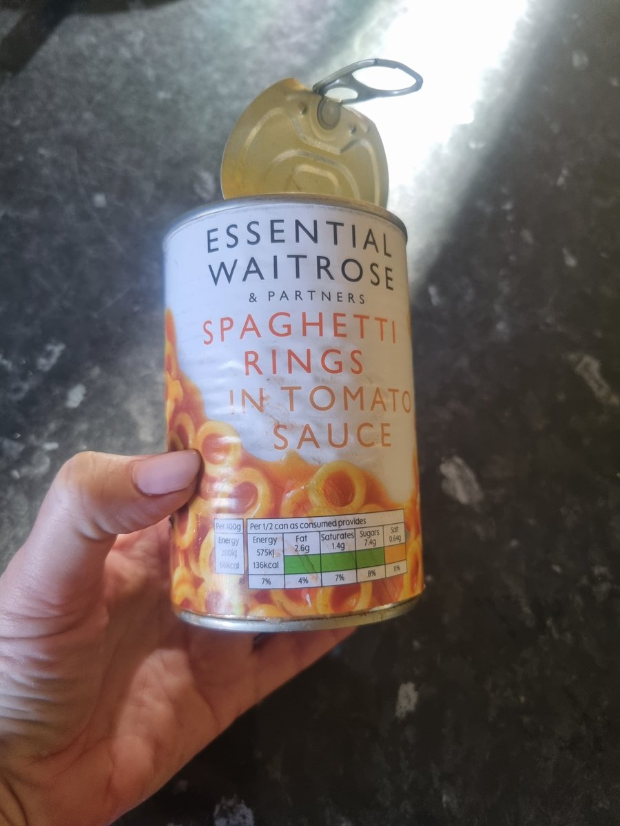 growlson's tweet photo. @waitrose looked forward to my trip down memory lane - spaghetti hoops on toast. Disgusting! Why put garlic, oregano and basil in these? Not appealing at breakfast. 🤮 https://t.co/D3kkYw3blz