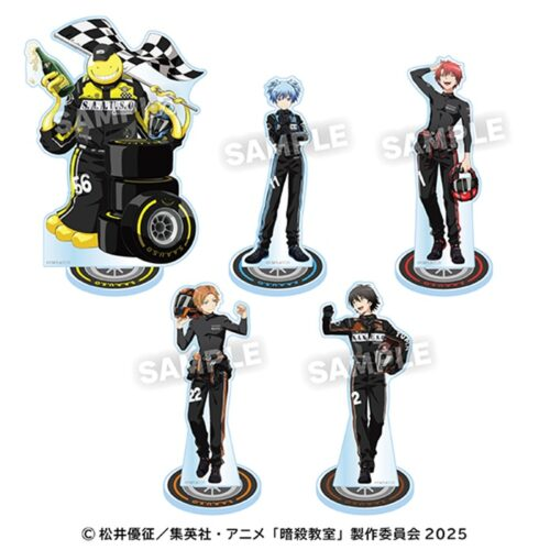shimapatobu's tweet photo. ファミマ『暗殺教室』コラボ！レーシングスーツ姿のグッズが2026/10/8~新発売！アクスタ、缶バッジでブラインドタイプ！

https://t.co/1WWKSgLNYm

＃暗殺教室　＃ファミマ　＃ファミリーマート https://t.co/xfzQxIwnTG
