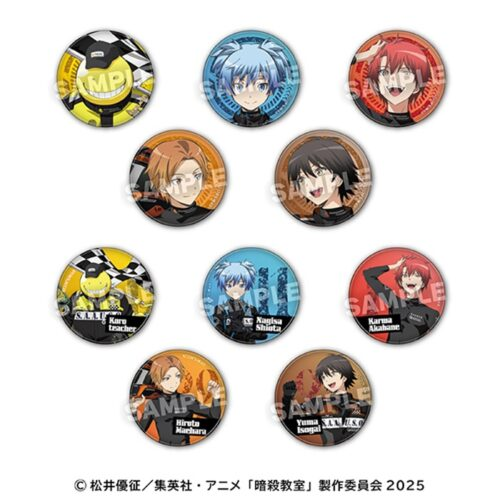 shimapatobu's tweet photo. ファミマ『暗殺教室』コラボ！レーシングスーツ姿のグッズが2026/10/8~新発売！アクスタ、缶バッジでブラインドタイプ！

https://t.co/1WWKSgLNYm

＃暗殺教室　＃ファミマ　＃ファミリーマート https://t.co/xfzQxIwnTG