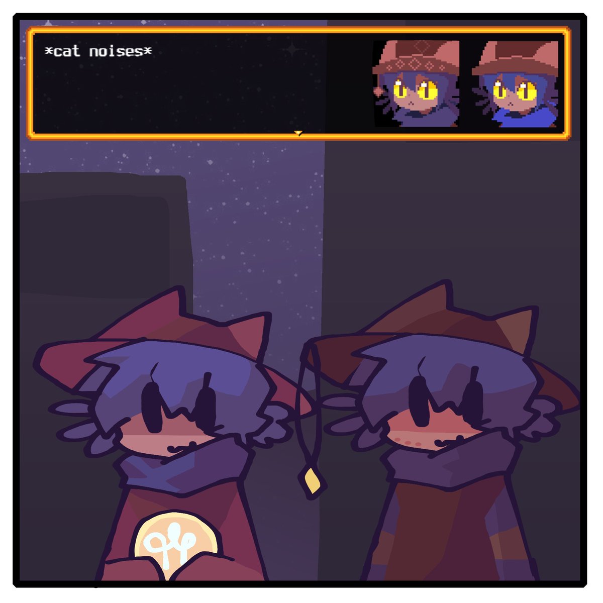 TheOneShot_Niko's tweet photo. I have too many ideas i cant draw about hikari

I will just list them if someone wants to do it or is already doing one

Hikari purr/zoomies
Hikari acting like a cat
Hikari shocked (not the sprite)
Hikari laughing
Hikari.jam gif (second image)
etc

I need to rework the pc soon https://t.co/QCrNfXAD3G