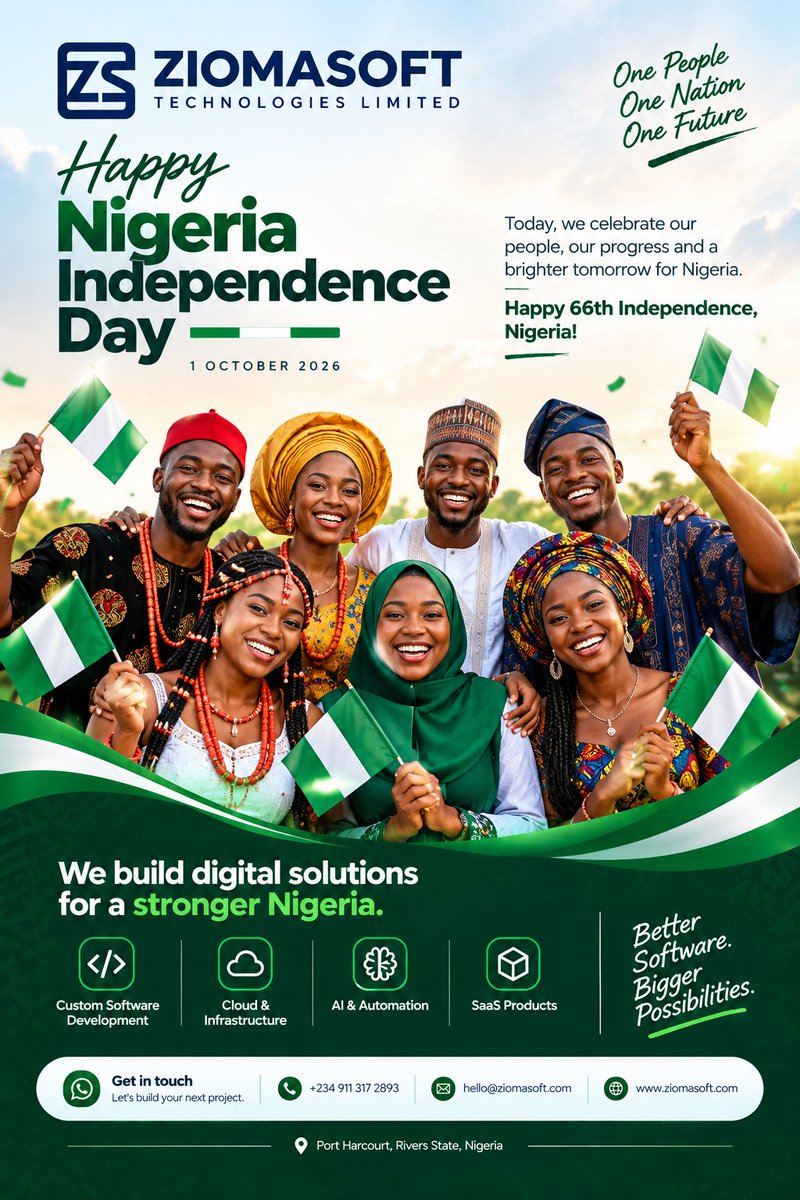 ziomasoft's tweet photo. Happy independence Day Nigeria 
#nigeria https://t.co/bAm9rsS3vb