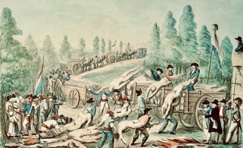 SaintMontjoie's tweet photo. 1er octobre 1793, loi républicaine d'extermination de la Vendée. Barère le franc-maçon prononce un discours au nom du comité de salut public où il annonce frénétiquement six fois: « Détruisez la Vendée... » https://t.co/SuuRKtZROX