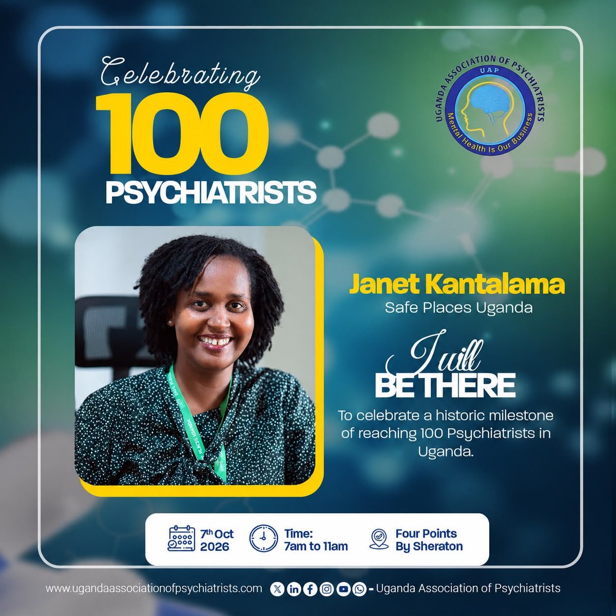 safeplacesug's tweet photo. @Ugpsychiatrists is celebrating a huge milestone of making 100 Psychiatrists. Bitter sweet moment if you consider  100 for 45mln people , regardless we rejoice 🥳 🎉. @safeplacesug  Shall be fully represented, please Join in the celebration, Make a contribution. https://t.co/VFErEZn29W