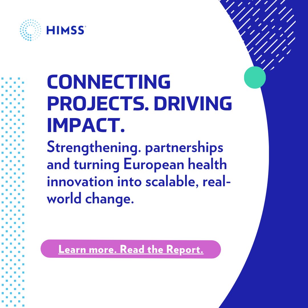 HIMSS's tweet photo. Advancing digital health through collaboration and knowledge sharing.

The 2026 European Projects Initiative Report brings together key insights from EU-funded initiatives, highlighting opportunities to strengthen implementation, inform policy, and accelerate innovation across European healthcare systems.

Read the report: https://t.co/WA7ZHnNqdI