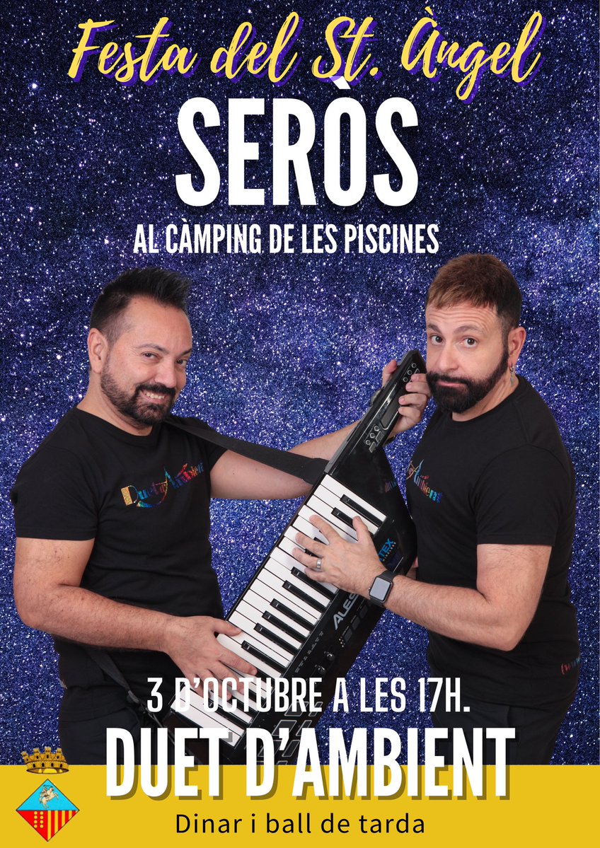 duetdambient's tweet photo. 🎶 SERÒS, QUINES GANES DE RETROBAR-VOS! 💛

Després d’uns quants anys, aquest dissabte tornem a Seròs per celebrar la Festa de Sant Àngel! Ens fa molta il·lusió tornar-hi i posar música a una sobretaula que acabarà amb tothom a la pista! 💃 https://t.co/RJ90XZbQXJ