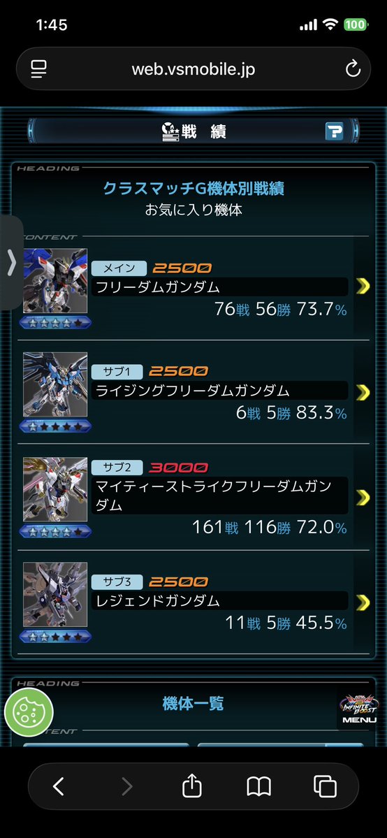 rentam2828's tweet photo. 最近ガンダム復帰したばかりで後半駆け込んだだけだけど友達くれ
自認キラヤマトですが弱いです、、
店外友達ぼ
お気に入りの4機しか使えません https://t.co/zPznckUJv7