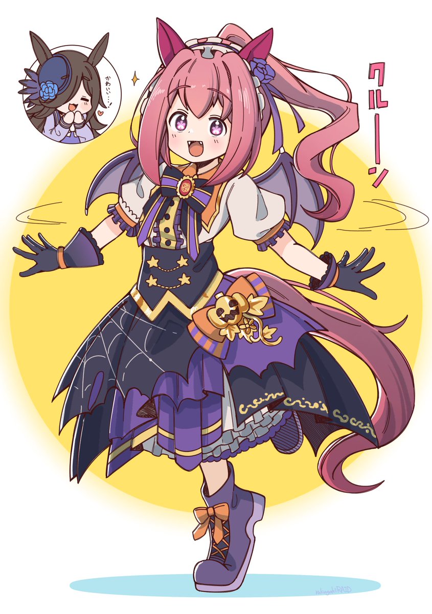 rakugakiRAID's tweet photo. ライスの勝負服を借りてきたウララ
 #ウマ娘 https://t.co/W6JQWJlixp