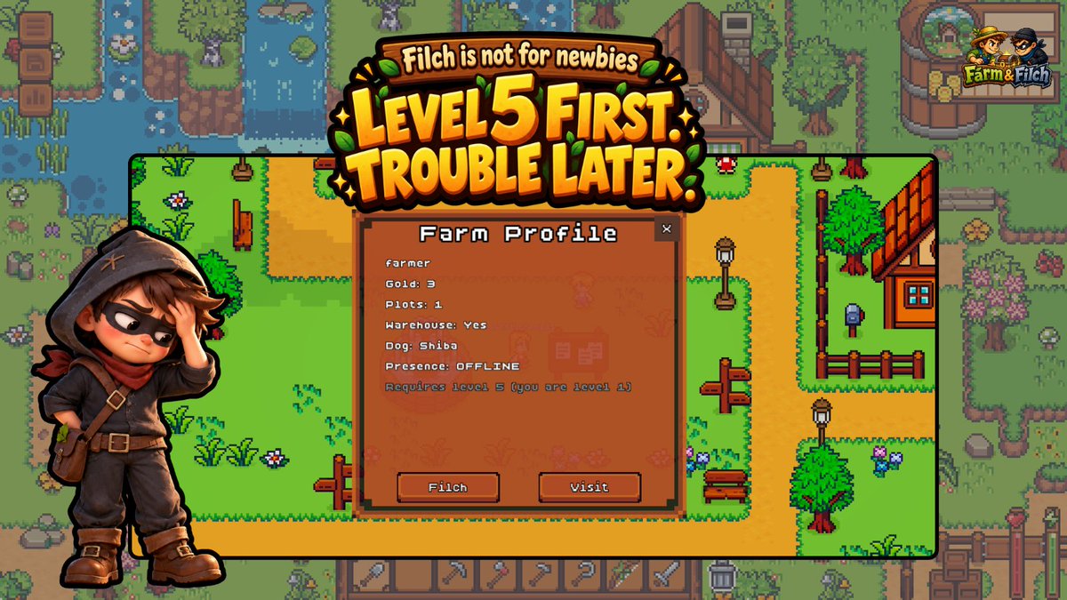 FarmFilch's tweet photo. Filch? Not yet lil bro 😭

Hit Level 5 first.
Farm. Level up. Then cause problems 🤙

Our Top Farmer Challenge + Lucky Wheel are live now — 100 USDT up for grabs 🎁

🎮 Play now: https://t.co/JR4rYkdWgA

#FarmAndFilch #FarmingGame #GameFi https://t.co/OJJivcTysD