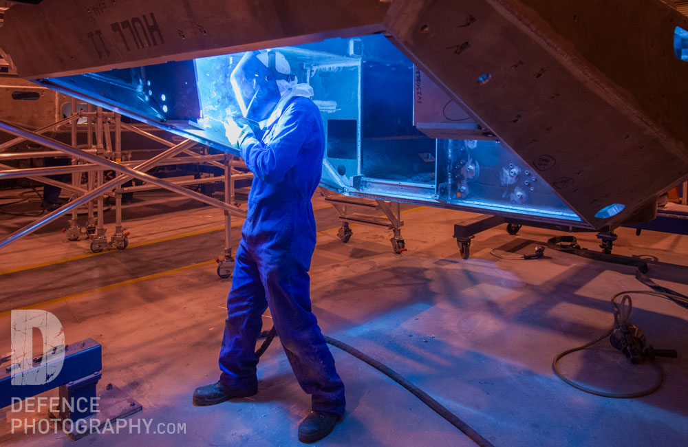 DefencePhoto's tweet photo. Welding AFVs. Harder than it looks. #ThursdayThought [this is the first CVR(T)Mk2 being welded at Wolverhampton] https://t.co/zjiJ0e2jsw