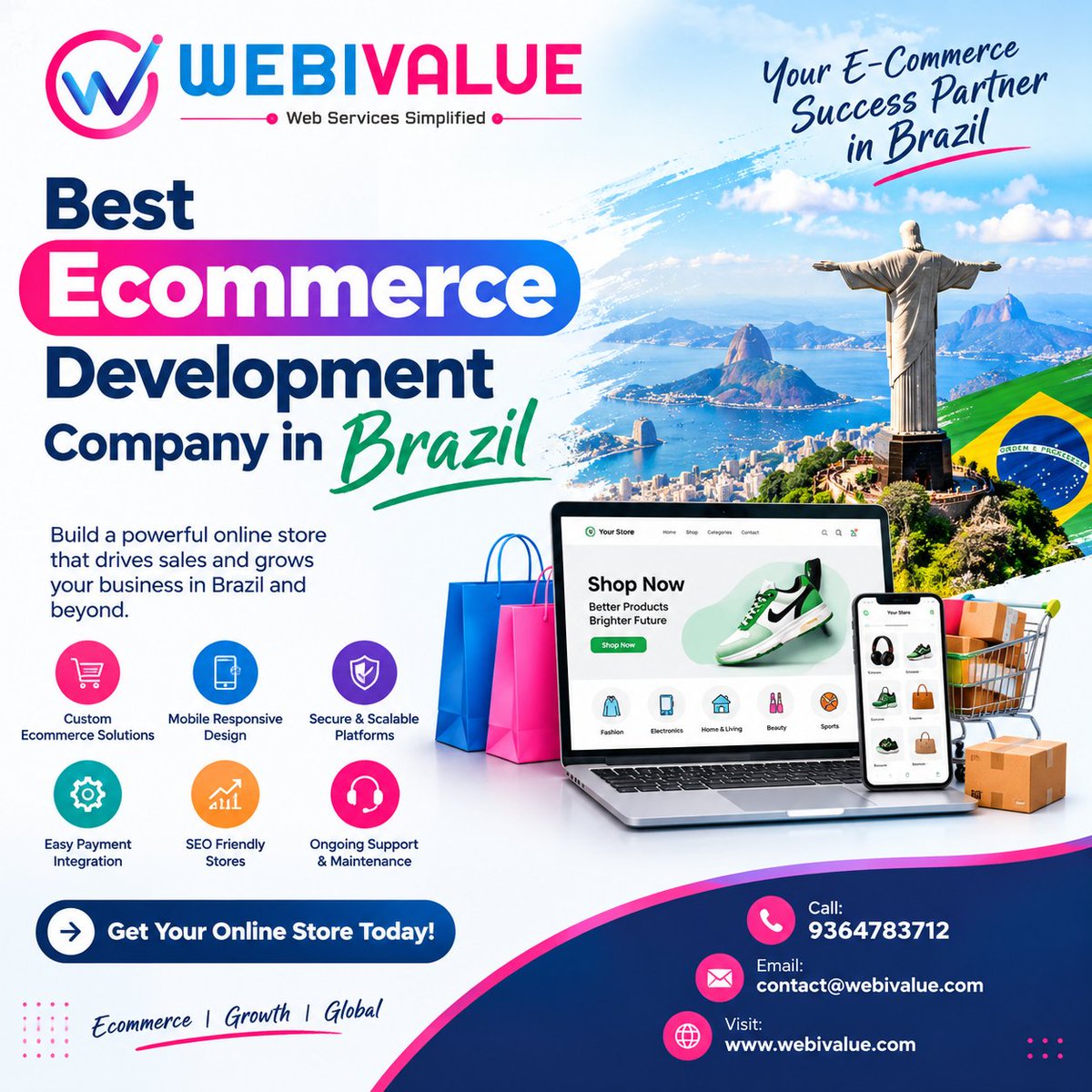 bharathwebivalu's tweet photo. 🚀 Best Ecommerce Development Company in Brazil | WebiValue 🌐

📞 Call: 9364783712
 📧 Email: contact@webivalue.com
 🌐 Visit: https://t.co/JuFtnRHhqD

#WebiValue #EcommerceDevelopment #BestEcommerceDevelopmentCompany #EcommerceDevelopmentBrazil https://t.co/X647WvW0i8
