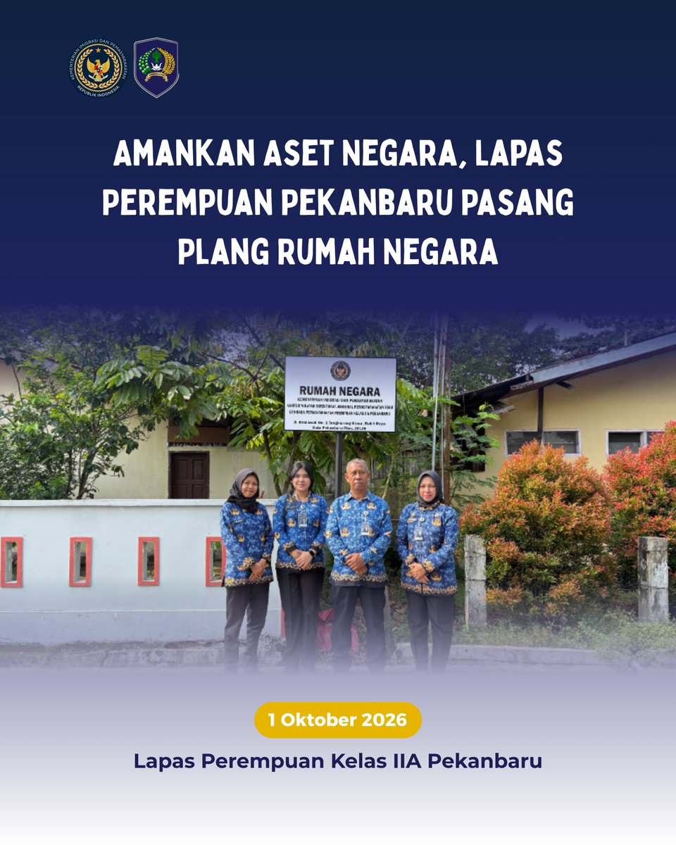 LppPku's tweet photo. Amankan Aset Negara, Lapas Perempuan Pekanbaru Pasang Plang Rumah Negara https://t.co/FkniankA2g
