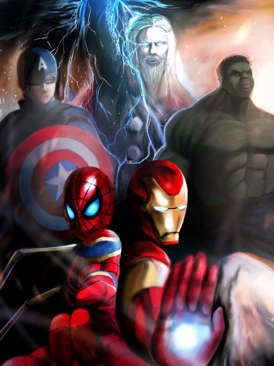 shigure_966's tweet photo. アベンジャーズ描きました
#Avengers #イラスト https://t.co/0d3UhzurnX
