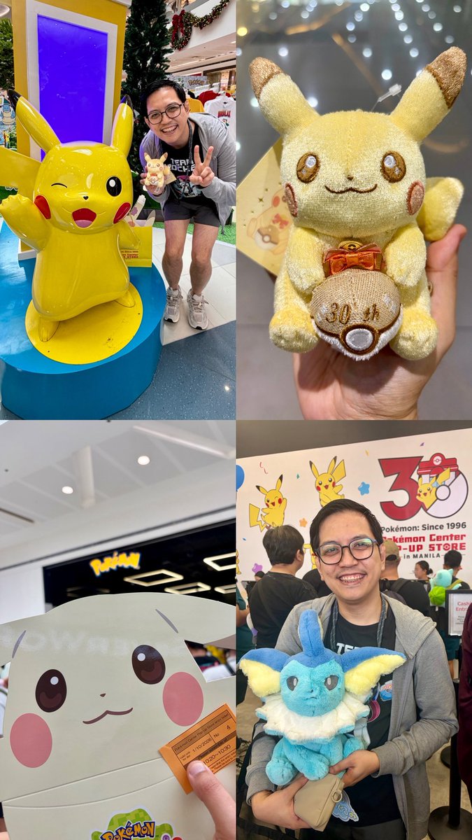 deetabs19's tweet photo. Buti nakahabol. 🥲
Unahan sa 30th Anniv Pikachu bag charm
💛💛💛

Hanggang picture nalang muna kay Vaporeon. 🩵😆 https://t.co/squg5LwEQP