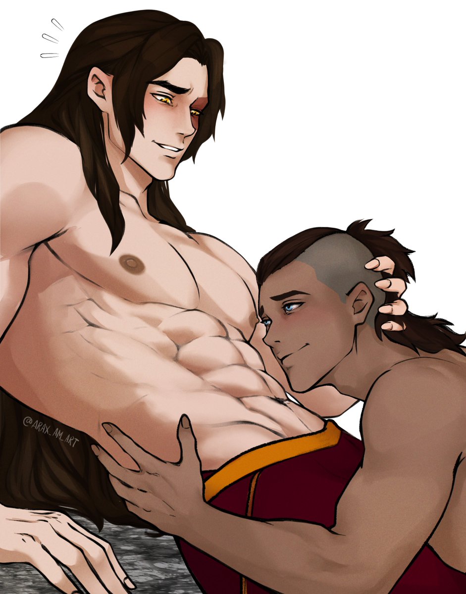 amrrrax's tweet photo. SFW vers of this here 😮‍💨 

#atla #zuko #sokka #zukka https://t.co/oc9D5gCCfK