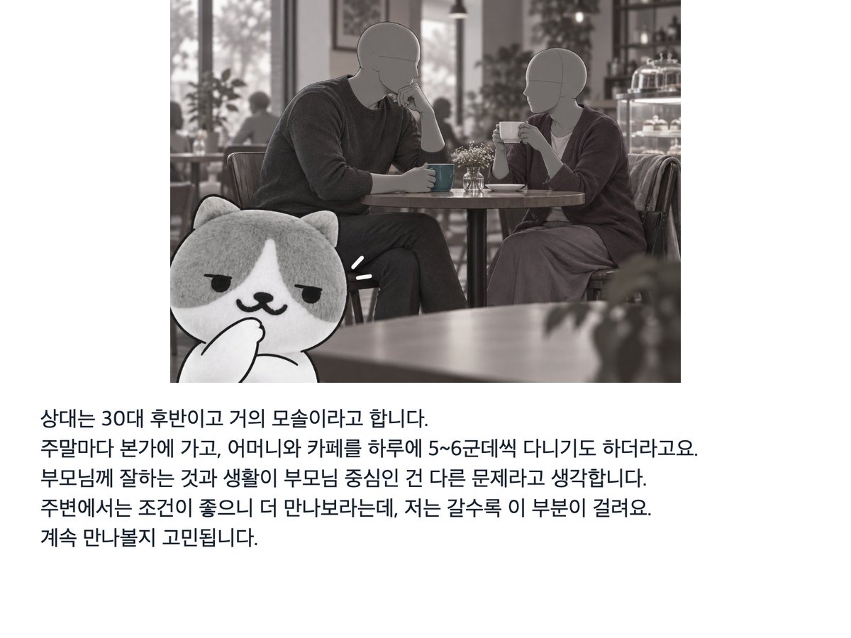 not4seller's tweet photo. 소개팅남, 처음엔 효자인 줄 알았는데 알아갈수록 부담스러워요. https://t.co/6gqXImHTYO