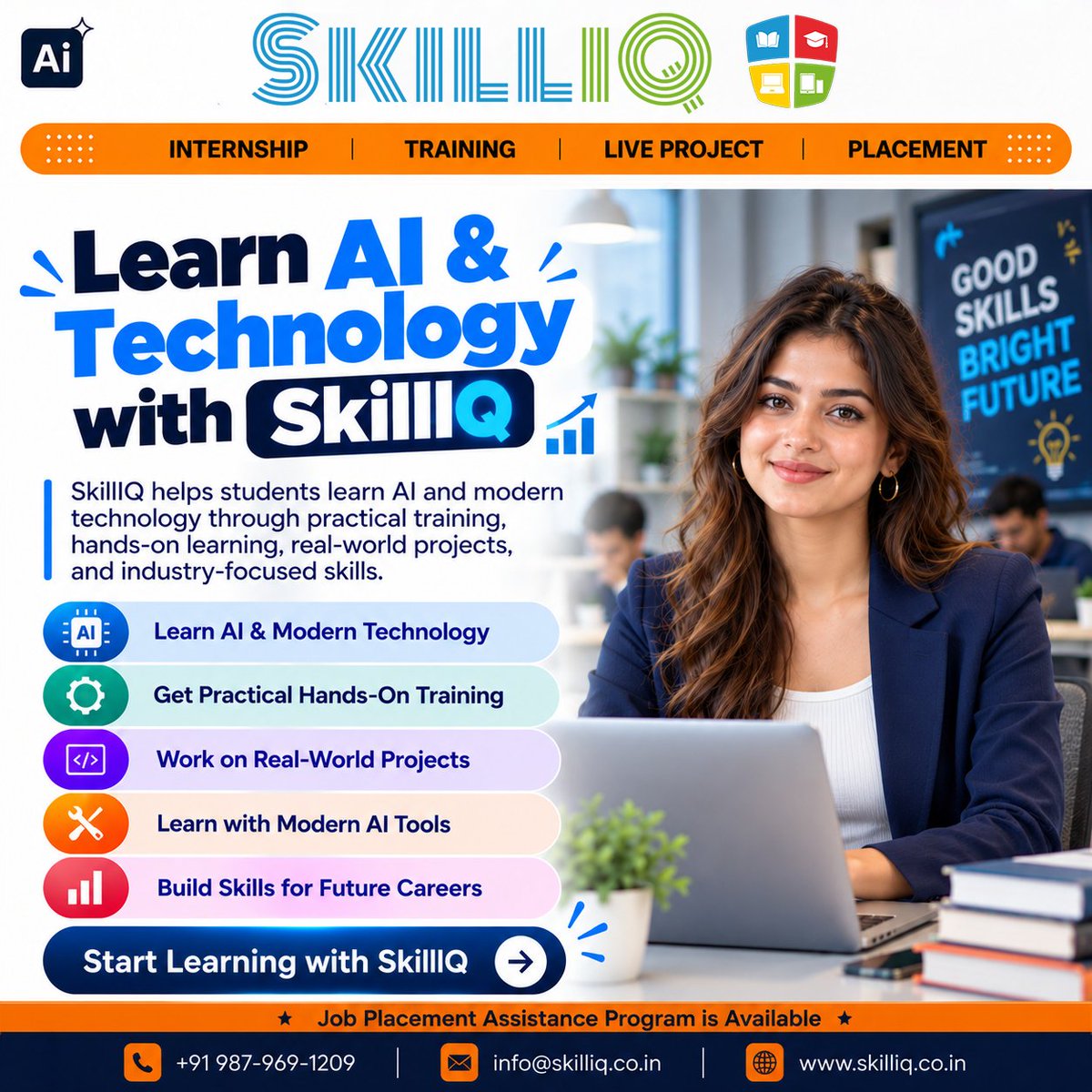 SkillIQCourse's tweet photo. 🚀 Build future-ready skills with SkillIQ! Learn AI &amp; modern technology through hands-on training, real-world projects &amp; modern AI tools. 🎯

Job Placement Assistance Available.

📞 +91 987-969-1209
📧 info@skilliq.co.in
#SkillIQ #AITraining #TechSkills https://t.co/yE3X4c1KL5