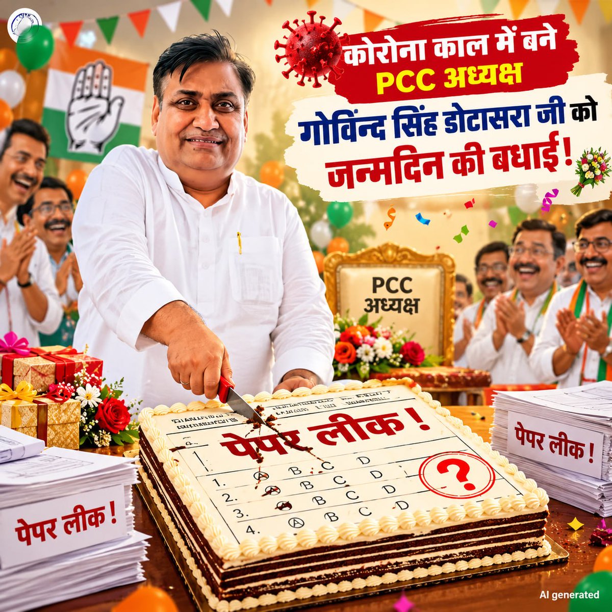 RahulChandz2jd's tweet photo. @GovindDotasra डोटासरा जी आपने तो पेपर बेच कर अपना घर भर लिया लेकिन उन युवाओ का क्या होगा जिनकी जिंदगी आपने पेपर बेच कर ख़राब कर दी उन युवाओ को जवाब दो https://t.co/Occ8uOa5Wn