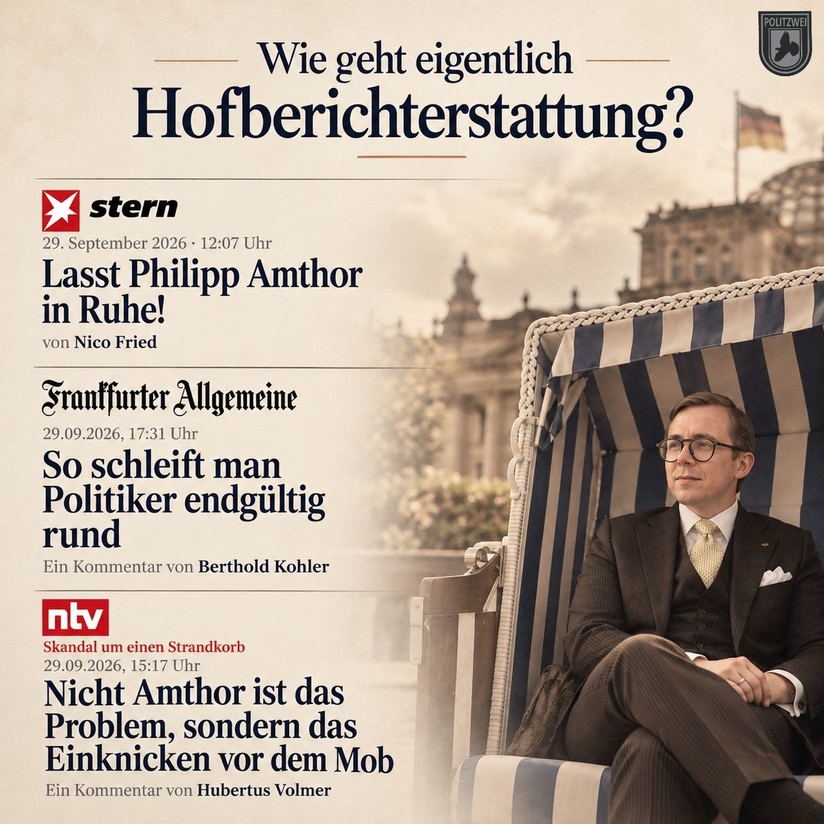 DiePolitzwei's tweet photo. #strandkorb #amthor #unseredemokratie #dekadenz #clubderukraine https://t.co/6zKDowsjTj