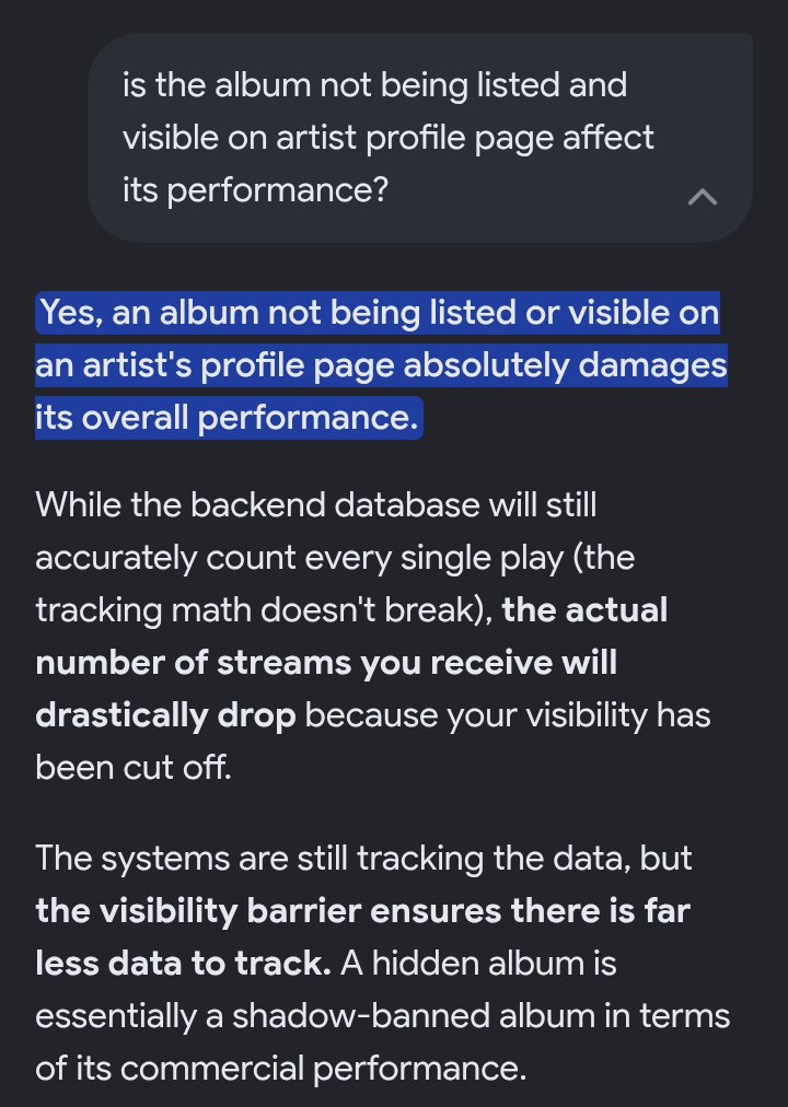 sunraymarkable's tweet photo. Why is this a recurring case to Sunoo, @BELIFTLAB?

1. Wrong credits on his ‘Voice Note.’
2. Invisibility of his ‘THE SIN : VANISH’ Album Ver.
3. Missing on various tracks’ performing artist credits across THE SIN : BLISS editions.
4. Invisibility of his ‘THE SIN : BLISS’ Album Ver. (again).

This is ENHYPEN members’ second remix version, and this is also Sunoo’s second time experiencing this invisibility on their own Apple Music Artist Profile Page.

Sunoo’s album ver. has been unlisted and invisible since September 3rd, not even two weeks after it was released on August 24th. Up until now, October 1st, Sunoo’s album ver. has remained missing or not displayed for 28 days and counting on the Albums category of ENHYPEN’s Artist Profile Page.

(SUNOO Ver.) of tracks “Bloody Paradise” and “Voice Note” alongside (SUNOO Ver.) of album “THE SIN : BLISS” can still be accessed if you’ve already saved it to your library and can be discovered through direct manual searches.

ICYMI, Sunoo’s album ver. was still charting in the K-pop Album chart category in various countries before and after the unlisting—I saw his album charted in Japan on September 10th only because I can access the country’s chart but am incapable of checking other countries.

[NOTE] 
<However, since Sunoo’s album ver. is no longer visible from the Apple Music public interface, which popular data chart tracking websites dependently rely on, therefore the unlisted album cannot be monitored anymore, and its added data tracked after being unlisted also cannot be reflected on their sites, and data already recorded before being unlisted just stays as it is. Its actual updated data can now only be accessed through official artist-only private dashboard.>

@ENHYPEN @BELIFTLAB @AppleMusic 
#ENHYPEN #SUNOO #엔하이픈 #선우