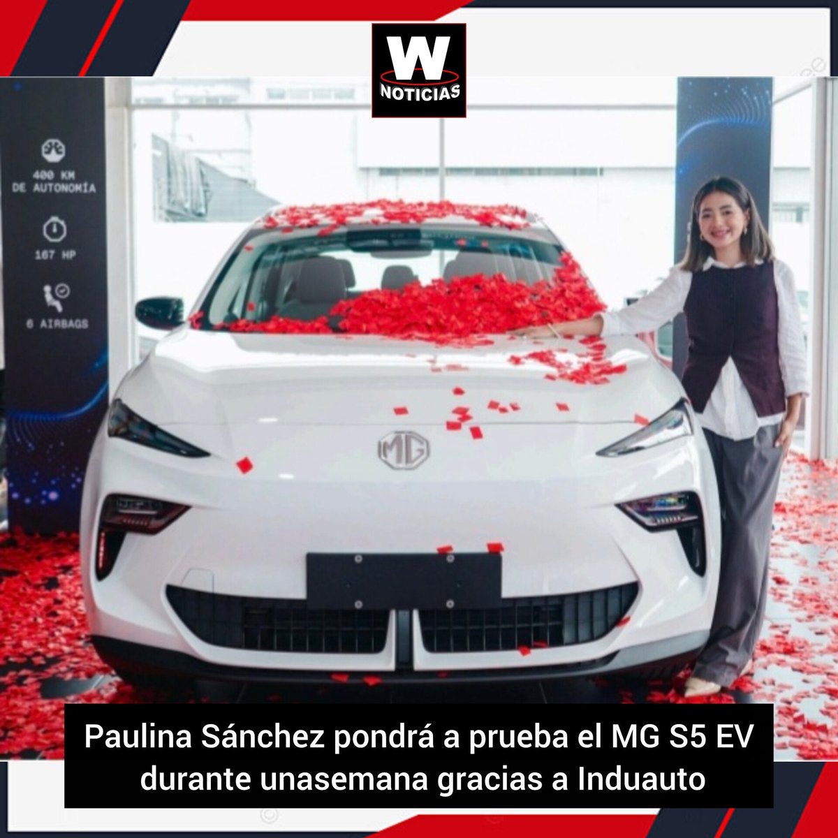 WashingtonAPP19's tweet photo. ¡Paulina Sánchez prueba el nuevo MG S5 EV en Guayaquil gracias a Induauto! Durante una semana evaluará este SUV 100% eléctrico que cuenta con 400 km de autonomía, tecnología V2L, asistencias ADAS y 5 estrellas Euro NCAP.
#MGMotor #MGS5EV #Induauto #MovilidadEléctrica https://t.co/Q8DxbyXxSH