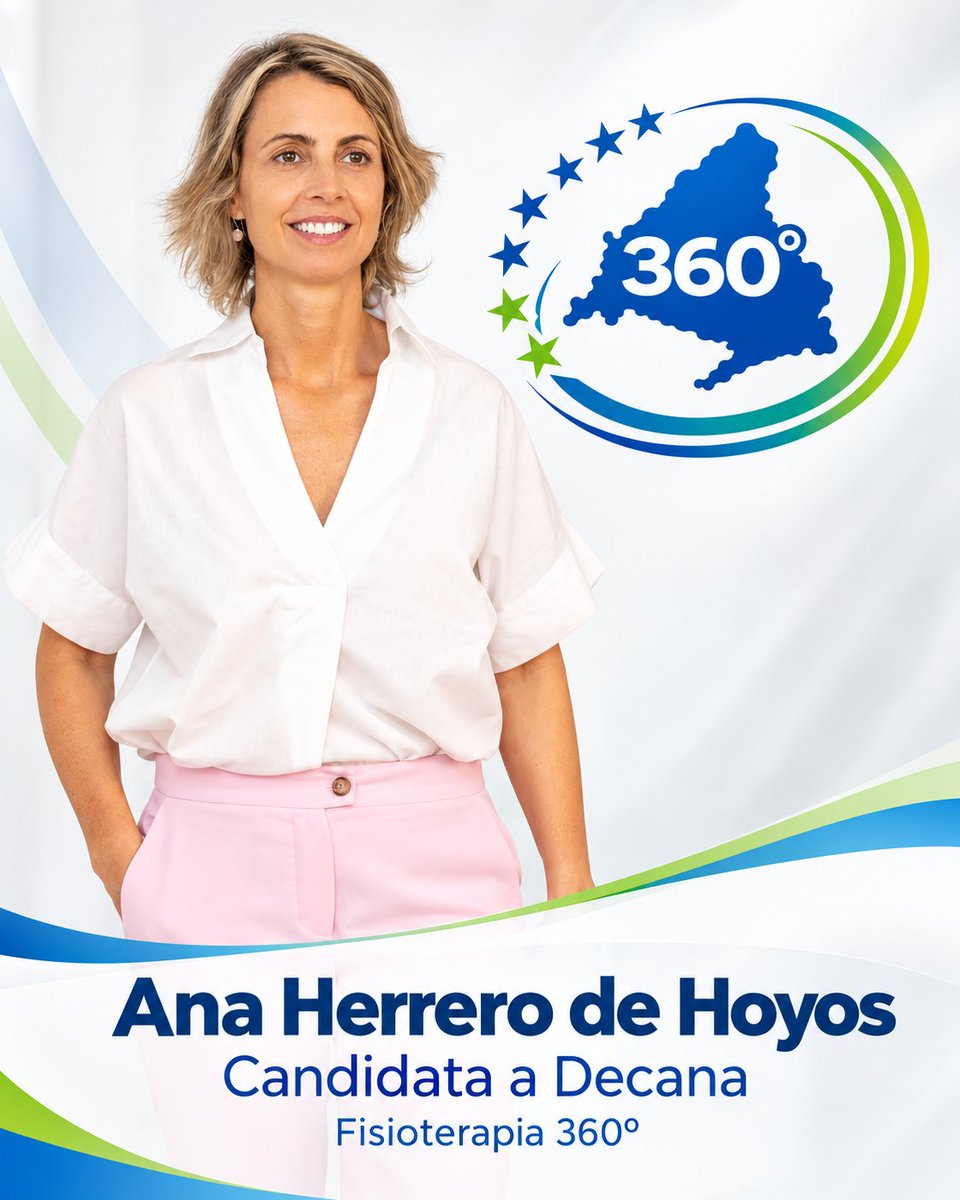cfisiomad's tweet photo. 🗳️ #EleccionesCfisiomad
Os presentamos a @herrero_a, candidata a Decana de @fisioterapia360 
.-.-.-.-.-.

Ana Herrero.

Quiero compartir por qué he decidido dar un paso más y presentar mi candidatura a decana del @cfisiomad con Fisioterapia 360º.

Durante estos últimos años, como presidenta de la Comisión de Neurología, he dedicado tiempo, dedicación y muchísima ilusión a dar visibilidad a la fisioterapia neurológica, a nuestros pacientes y a los profesionales que trabajan cada día con ellos.

La neurología ha sido y seguirá siendo una parte esencial de mi trayectoria profesional. Ahí están mis inicios, mi experiencia y gran parte de lo que soy como fisioterapeuta.

Pero también llegó un momento en el que sentí que había alcanzado un techo. Que, si quería impulsar cambios de mayor alcance, tenía que dar un paso adelante.

Porque cambiar es avanzar.

Y hoy quiero hacerlo no solo por la fisioterapia neurológica, sino por toda la Fisioterapia: por quienes trabajan en Atención Primaria y hospitalaria, en el ámbito privado, en deporte, docencia, investigación, gestión, pediatría, geriatría, respiratoria, traumatología y en cada uno de los ámbitos de nuestra profesión.

Estos años me han permitido escuchar, observar y conocer muchas de nuestras necesidades. Creo que podemos mejorar nuestra visibilidad, nuestras condiciones profesionales, la calidad de la atención que ofrecemos y, sobre todo, conseguir que el Colegio esté más cerca del colegiado.

Por eso me presento.

No lo hago sola. Me acompaña Fisioterapia 360º, un equipo que me respalda y que comparte una manera de entender el Colegio basada en la transparencia, la participación, la cercanía y el compromiso.

Presentamos un programa estructurado en tres grandes ejes y seis propuestas, con objetivos concretos y con la voluntad de trabajar por todos los ámbitos de nuestra profesión.

A mis compañeros de fisioterapia neurológica, con quienes he compartido tantos años de trabajo, quiero pediros especialmente vuestra confianza. Conocéis mi trayectoria, mi compromiso y mi forma de trabajar.

Y al resto de compañeros y compañeras, quiero deciros que este proyecto también es vuestro.

Quiero un Colegio que escuche, que represente y que avance.

El próximo 17 de octubre, os pido vuestra confianza y vuestro voto para Fisioterapia 360º.

"Cambiar es avanzar por tod@s y para tod@s "
