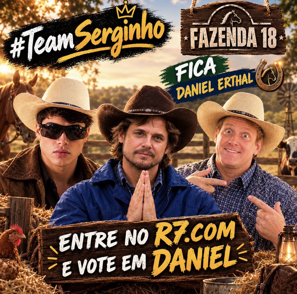 rodrigotuitta's tweet photo. Lealdade é estar junto quando mais precisa! 🐴💚

Nessa roça eu sou #FicaDaniel 🦅

#TeamSerginho #AFazenda https://t.co/QqKCDBKVdK