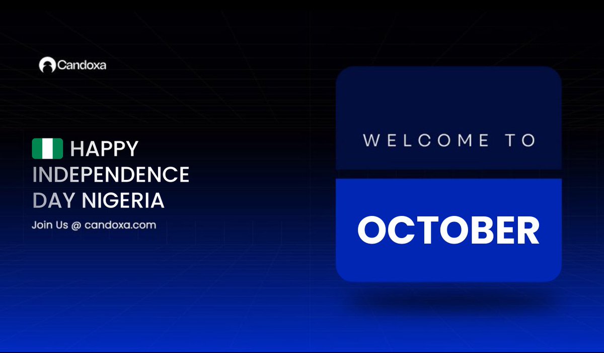 joincandoxa's tweet photo. It’s Uptober 🎉. Happy New Month.

A year ago, in October 2025, we celebrated Nigeria’s Independence Day with our community, partnering with one of Nigeria’s leading confectionery brands to gift and appreciate the people building with us, including direct cash gifts. https://t.co/N0zxSaBY03