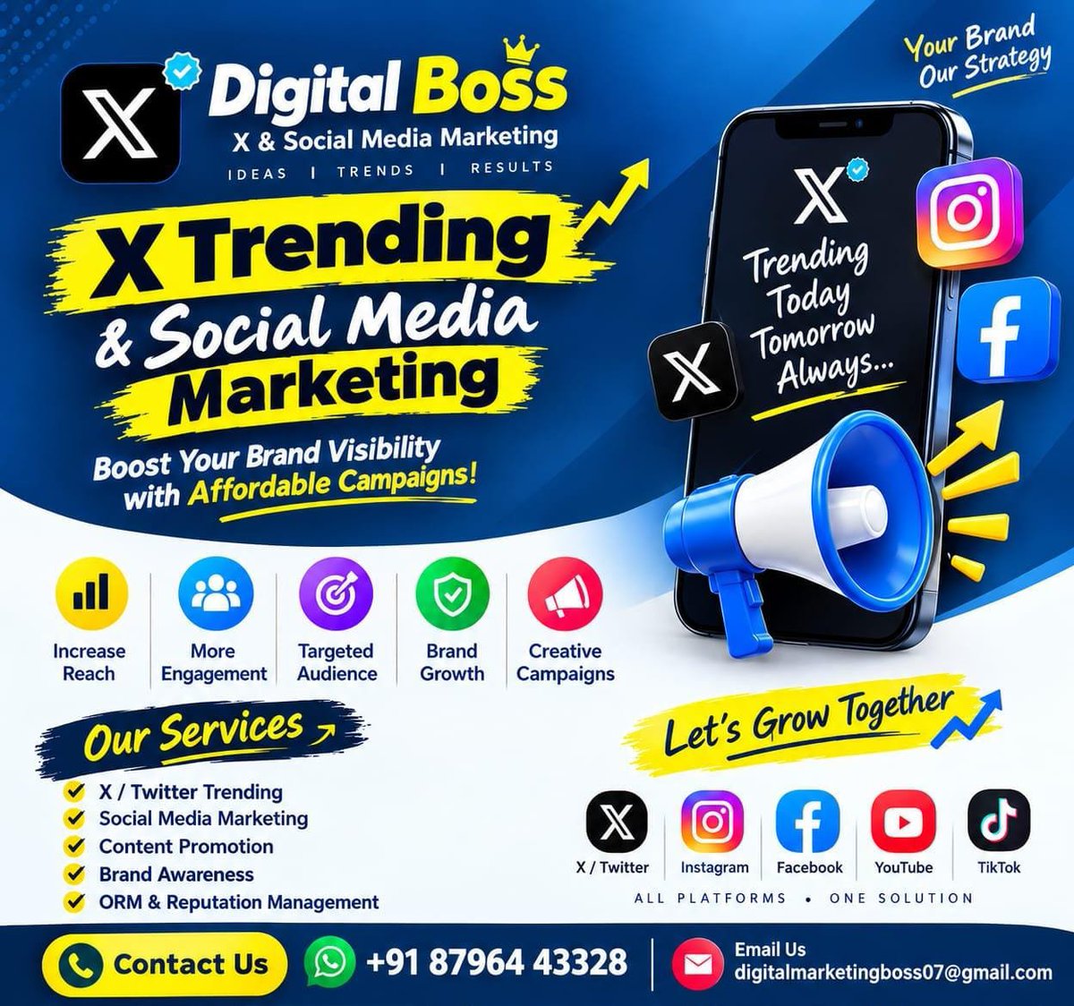 Sonudixitt's tweet photo. Build awareness, drive conversation, and grow your presence with result-focused X campaign solutions #DigitalXCare #XTrendingIndia #DigitalXCampaign #DigitalBossIndia #XMarketingBoss https://t.co/C16JcrMop4