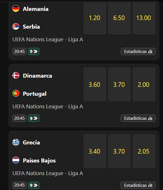 cerebrodepicks's tweet photo. y esta locura ??Llevo todo el día analizando estos partidos la Nations League  

🇩🇪 Alemania - Serbia 🇷🇸
 🇩🇰 Dinamarca - Portugal 🇵🇹 
🏴󠁧󠁢󠁷󠁬󠁳󠁿 Gales - Noruega 🇳🇴 
🇬🇷 Grecia - Países Bajos 🇳🇱

Te dejo la cuota 200 abajo.⤵️ https://t.co/zlBt2I6IAj