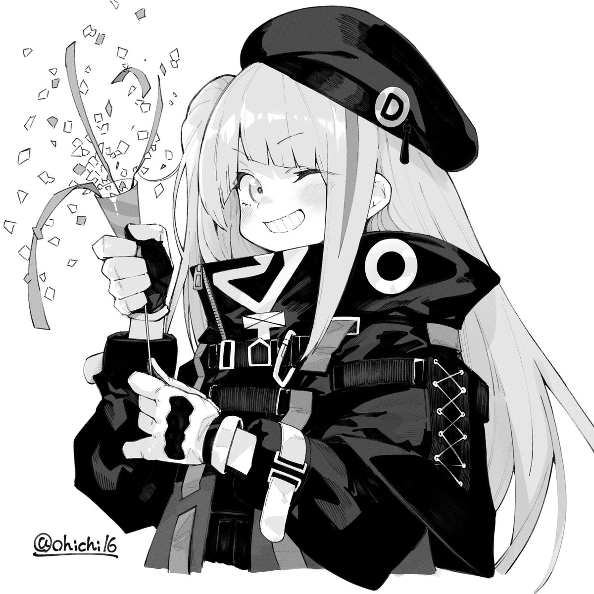 ohichi16's tweet photo. #ドルフロ
お祝い用に描いたMDR🐈‍⬛
新しいブラシいい感じ https://t.co/o9Y18JHkvj