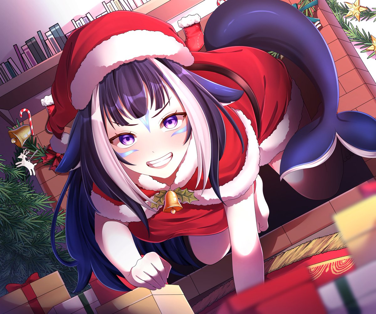 rin_teaQ's tweet photo. Christmas came early this year🎄🐟
#ShylilyArt #Vtuber https://t.co/qfmfe4tML0