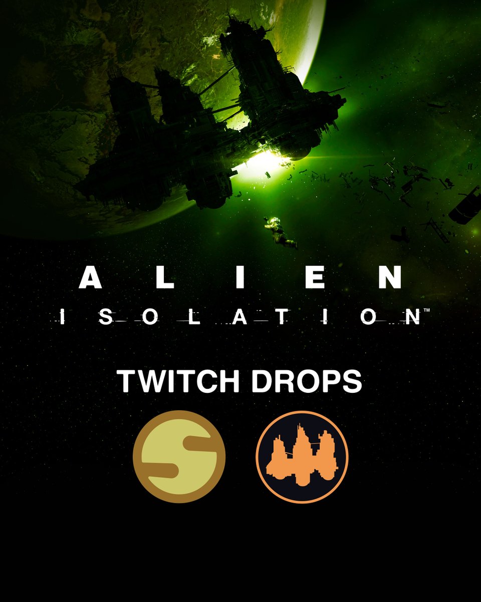 AlienIsolation's tweet photo. Improvise to survive, or watch those trying.

Until October 29, head over to Twitch and watch your favourite streamer play #AlienIsolation, or gift them a sub to obtain 2 exclusive chat badges - SEEGSON Synthetics and Sevastopol Station.

Don't forget: running causes accidents. https://t.co/ABJK6hAnPC