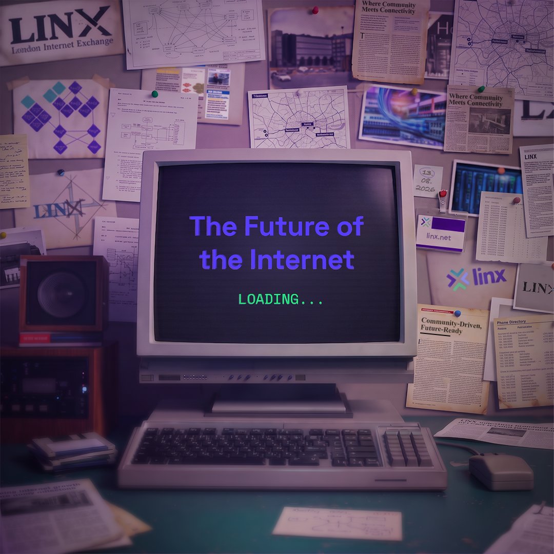 LINX_Network's tweet photo. In 1994, the London Internet Exchange (LINX) was founded by a community of networks working together for the good of the Internet.

Over 30 years later, that spirit remains unchanged.

The same trusted community.
The same commitment to keeping the Internet connected.
The same member-first ethos.

But the future is calling and something new is loading... 👀

Meet the LINX team at Capacity Europe and be among the first to discover what's next as we look ahead to the future of the Internet ⬇️
 (https://t.co/Vr56BNzgGR)

#LINX #CapacityEurope #Interconnection #PeeringandMore #AI #InternetInfrastructure #FutureOfTheInternet #Peering #IXP