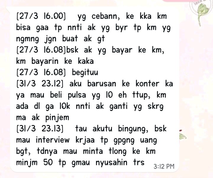 edisonDaughter's tweet photo. kejadian juga sm tmen ak, cwo mole jg, malah sampe mau minjem duit ke KAKAK CWENYA. WTF?! harga diri lu taro mana jirr, lu tuh pacaran apa lagi nyari orang buat biayain hidup lu kocak https://t.co/M3M3d0PNOZ